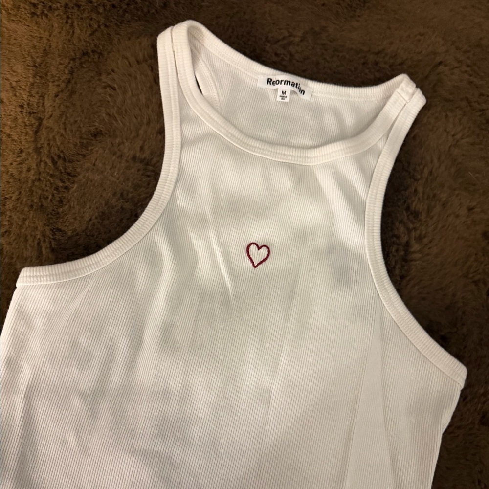 Reformation Heart Nova Ribbed Knit Tank